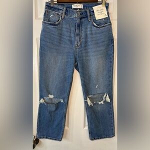 ABERCROMBIE & FITCH The Ankle Straight Ultra High Rise Jeans Curve Love 29 /8 XS